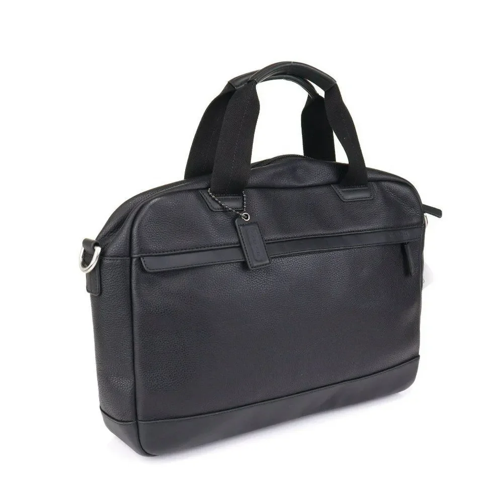 Coach Camden Leather Zip Top Briefcase 70927 Black